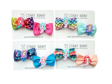 Load image into Gallery viewer, Stinky Bunny Mermaid Hair Bows

